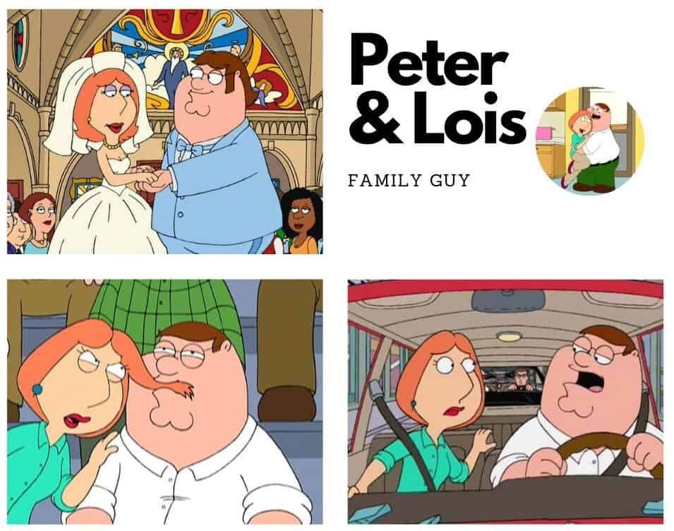 Loveable cartoon couple family guy