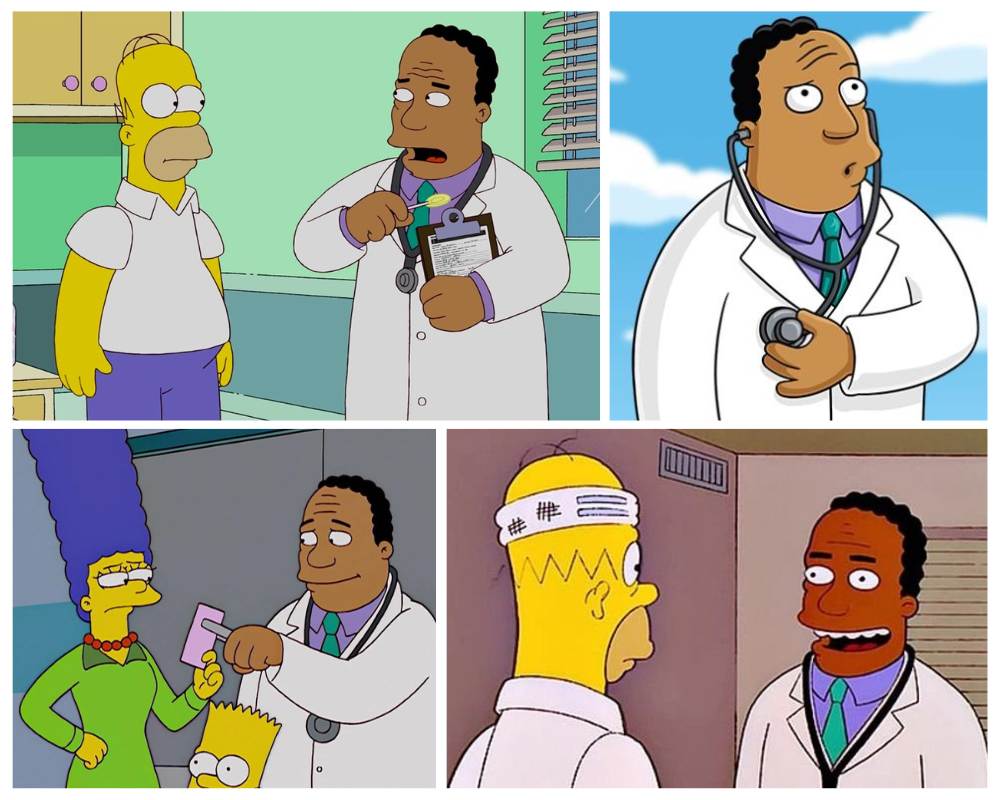 Dr. Hibbert (The Simpsons) - cartoon doctors