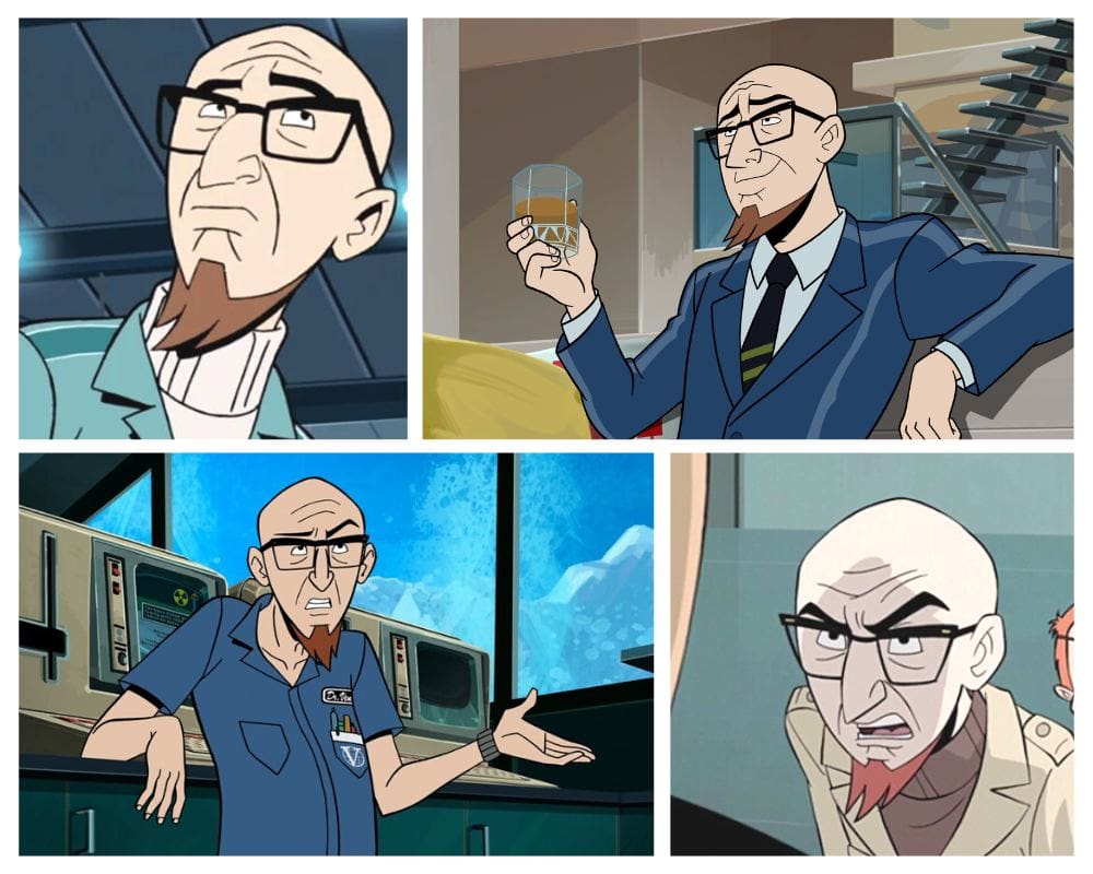 Dr. Venture -famous cartoon characters with beards and goatee