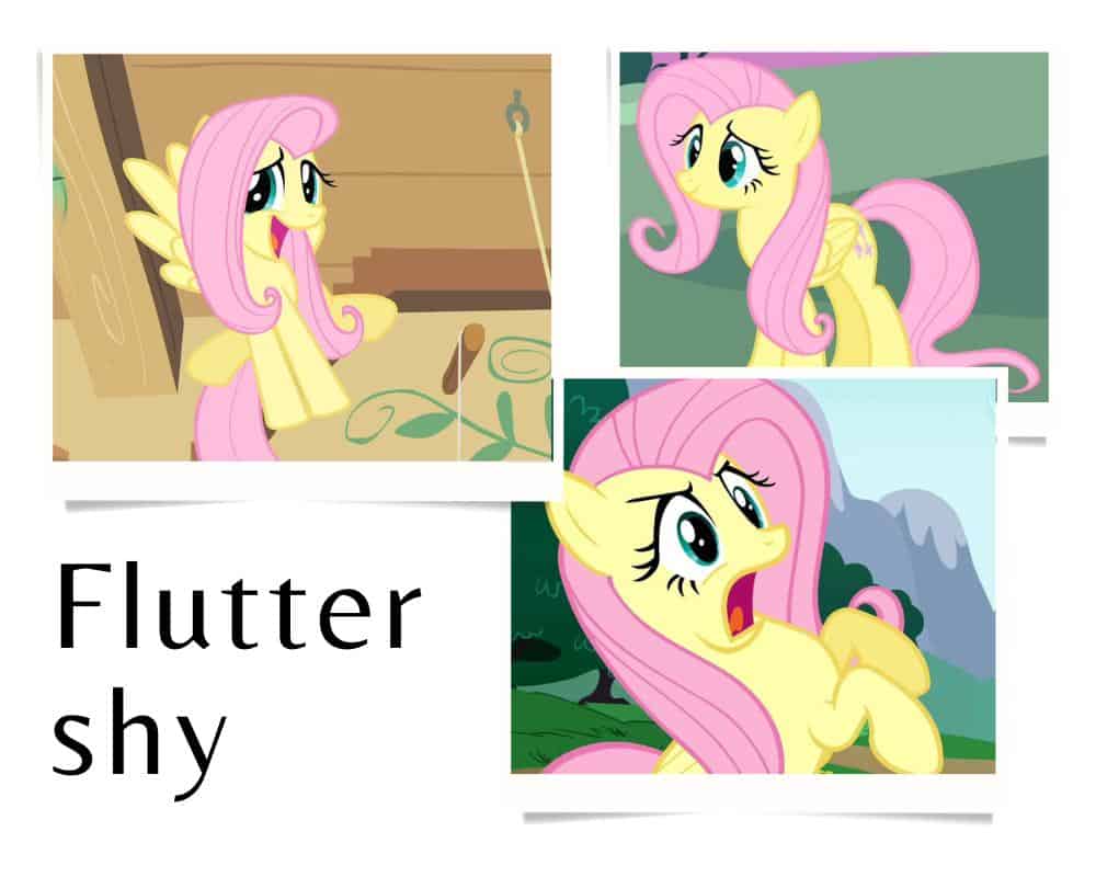 Fluttershy - Pink and Yellow Cartoon Character