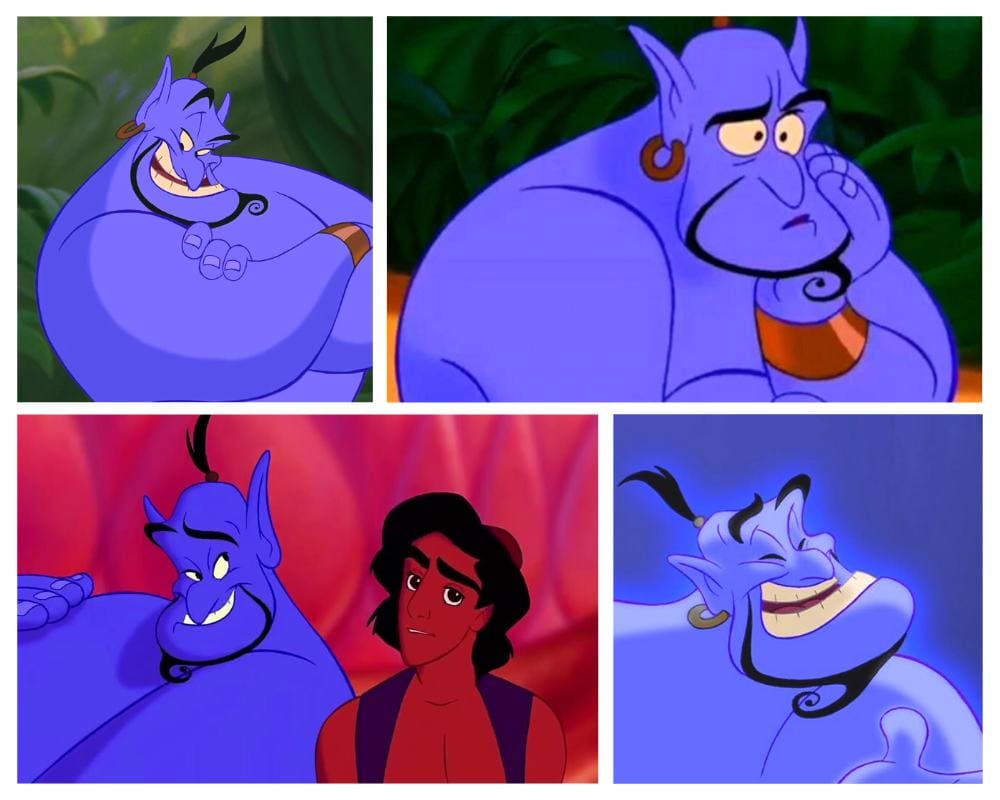 Genie - Aladdin - cartoon characters with goatee