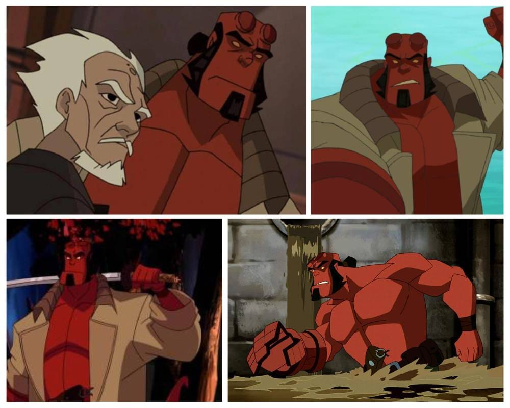 Hell Boy Dark Red Cartoon Character