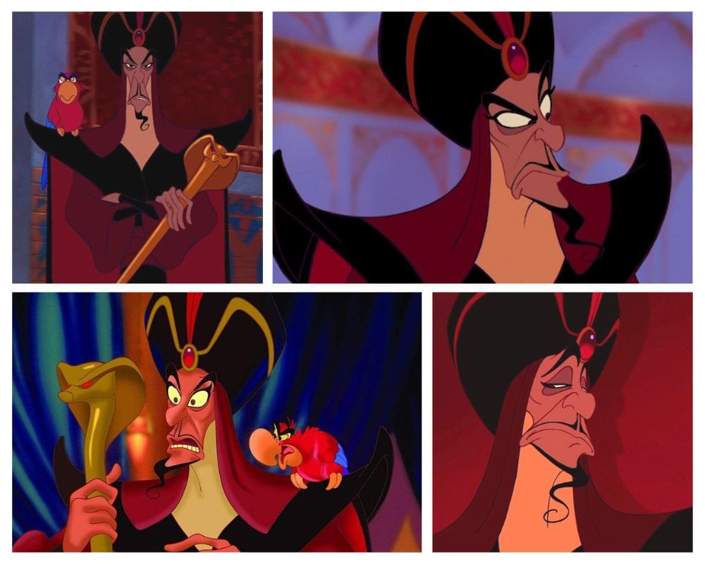 Jafar- Aladdin - bearded animated characters