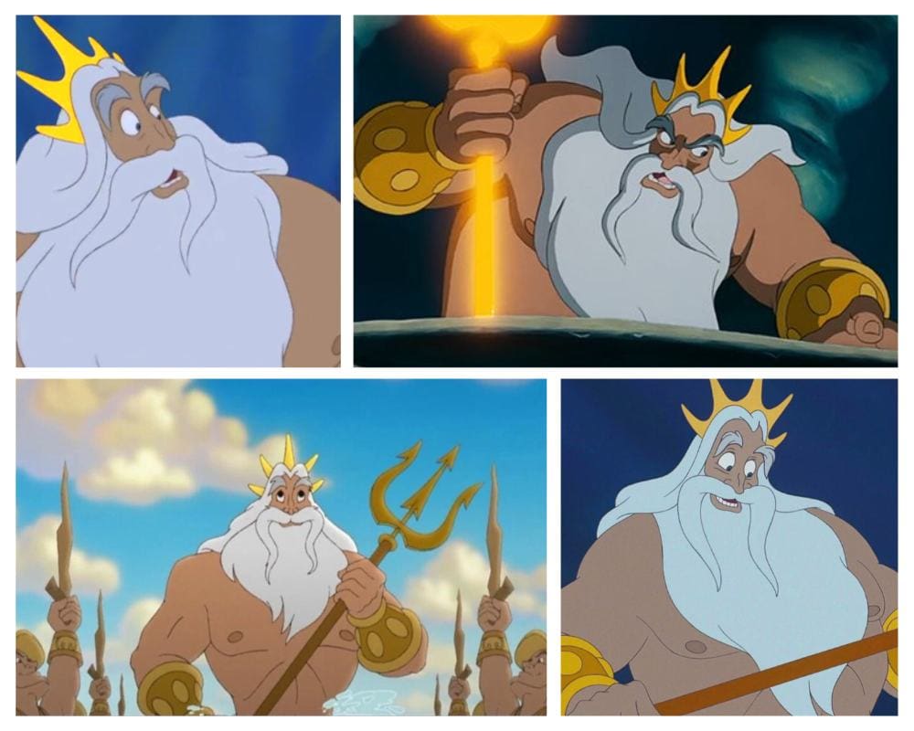 King Triton - old cartoon characters with beards