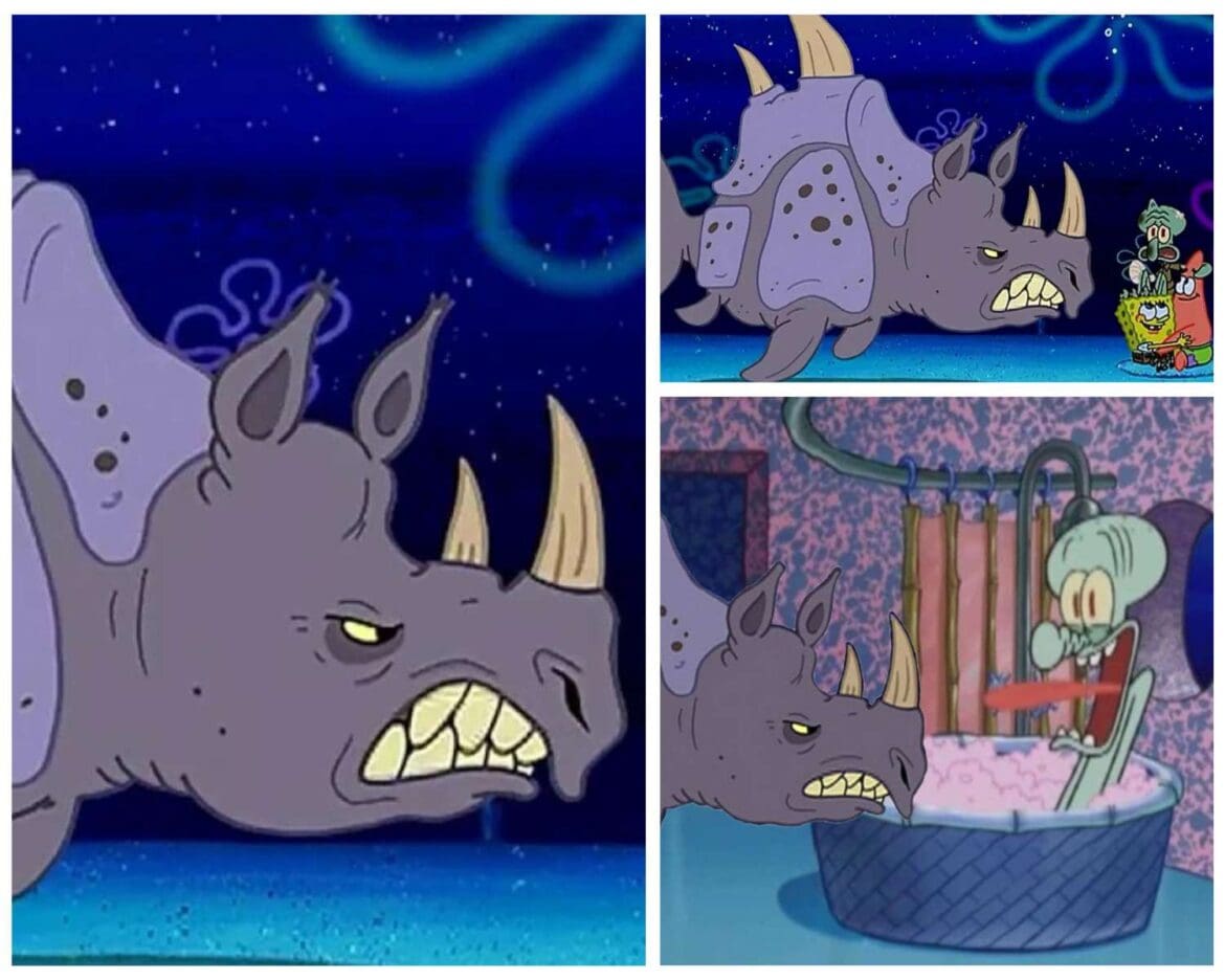 Sea Rhinoceros - villains from spongebob