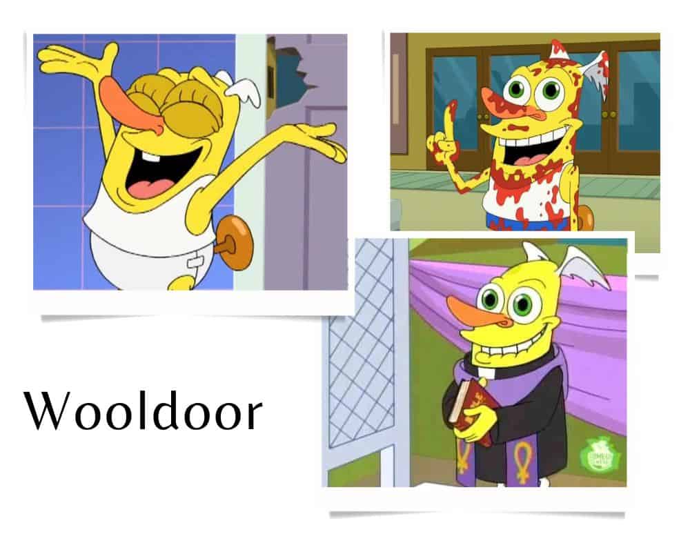 Wooldoor - cartoon with yellow characters