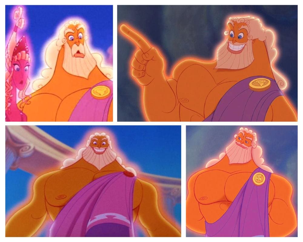 Zeus - White Beard Cartoon Characters