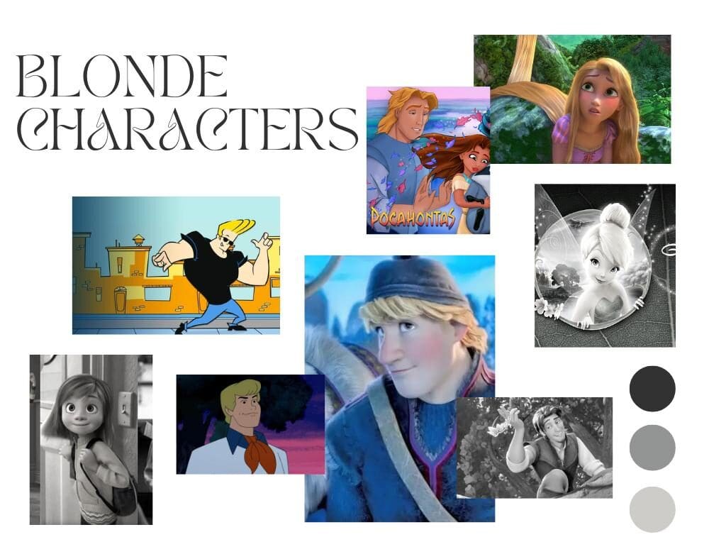 blonde haired cartoon characters