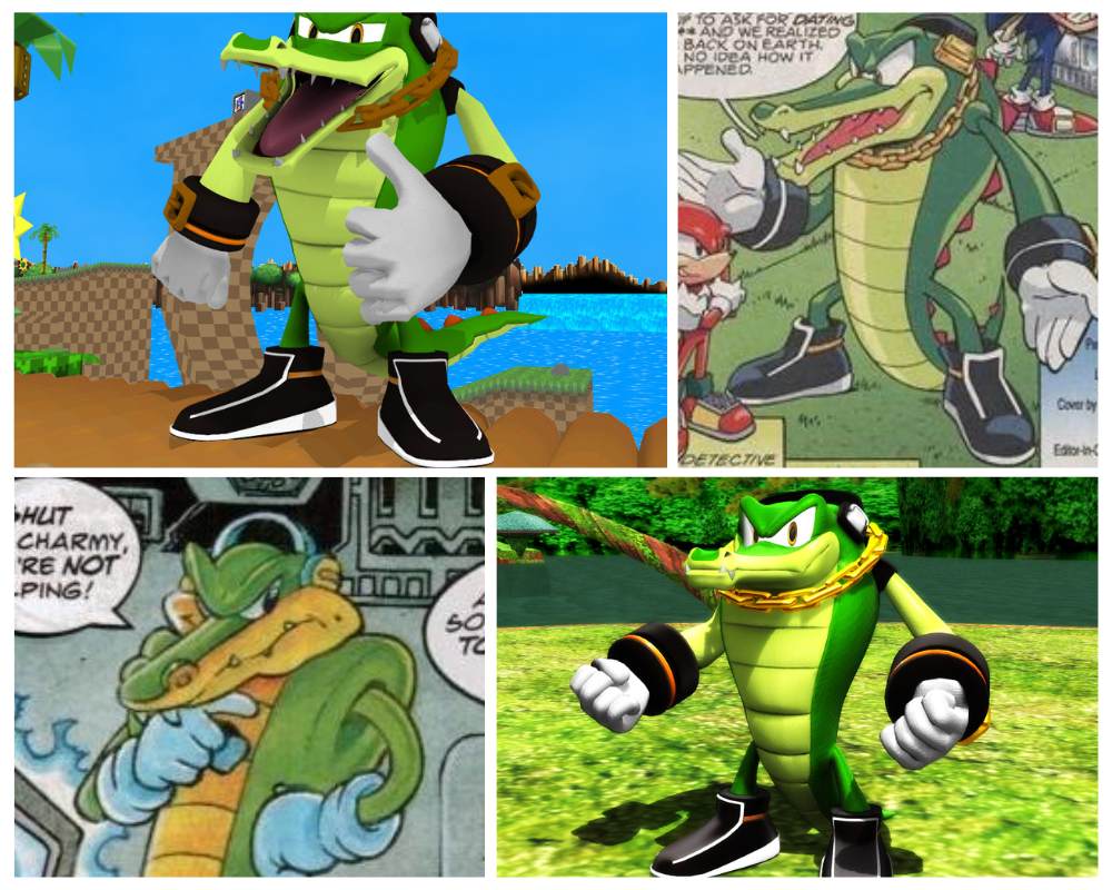 Vector The crocodile cartoon character