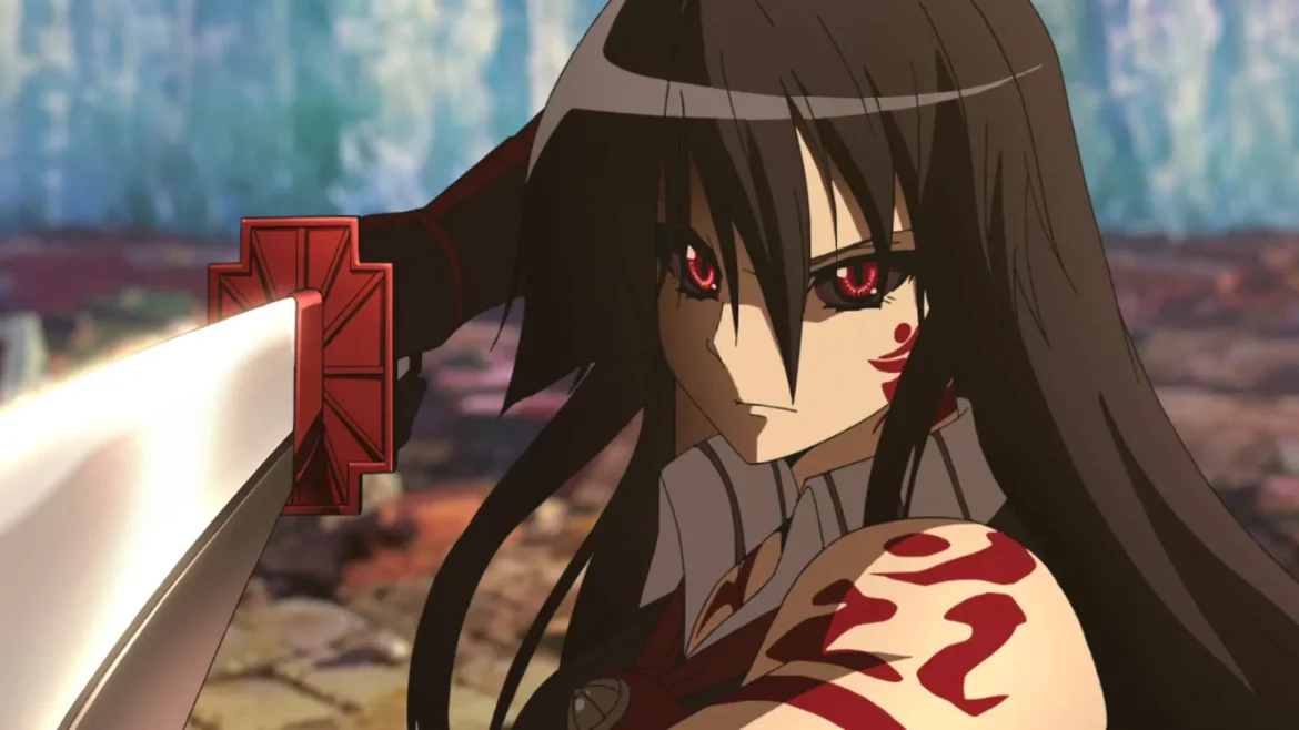 Akame - Akame Ga Kill - anime character with red eyes