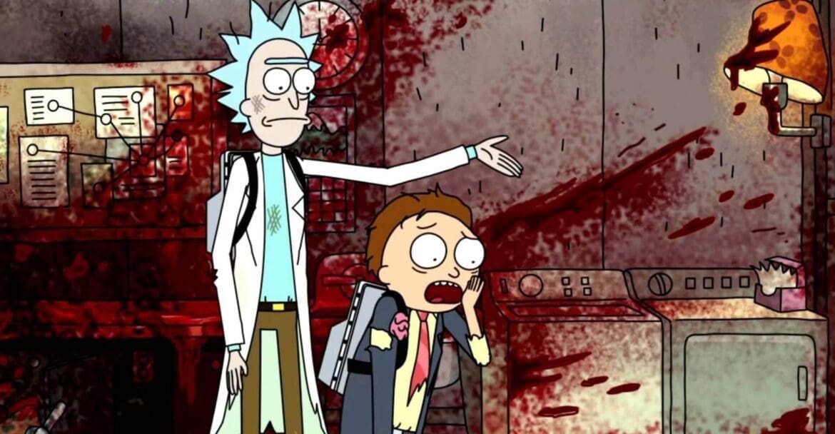 Rick And Morty With Comedic Violence